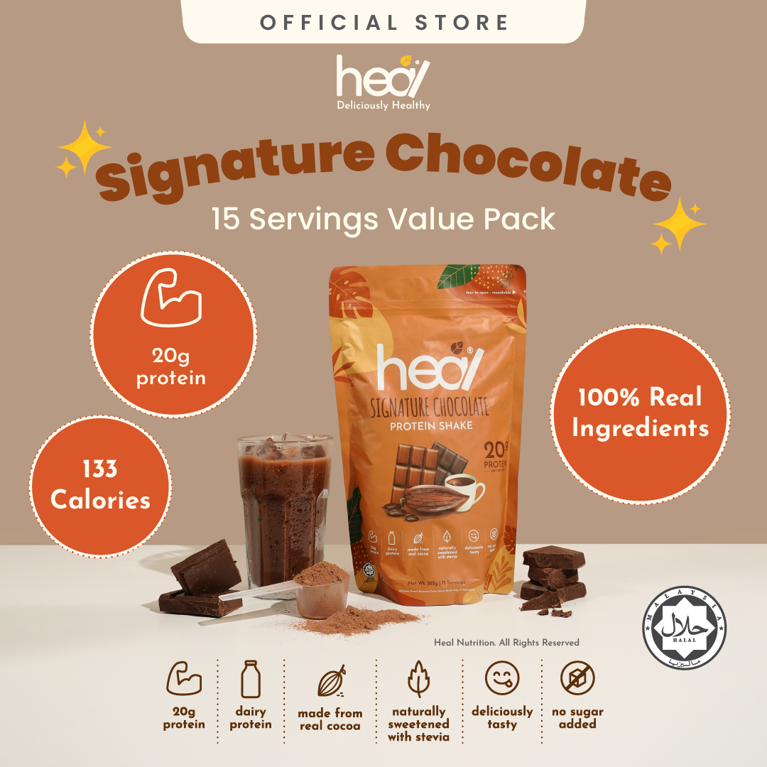 [Subscription Plan] Heal Signature Chocolate Protein Shake, 15 Servings Value Pack