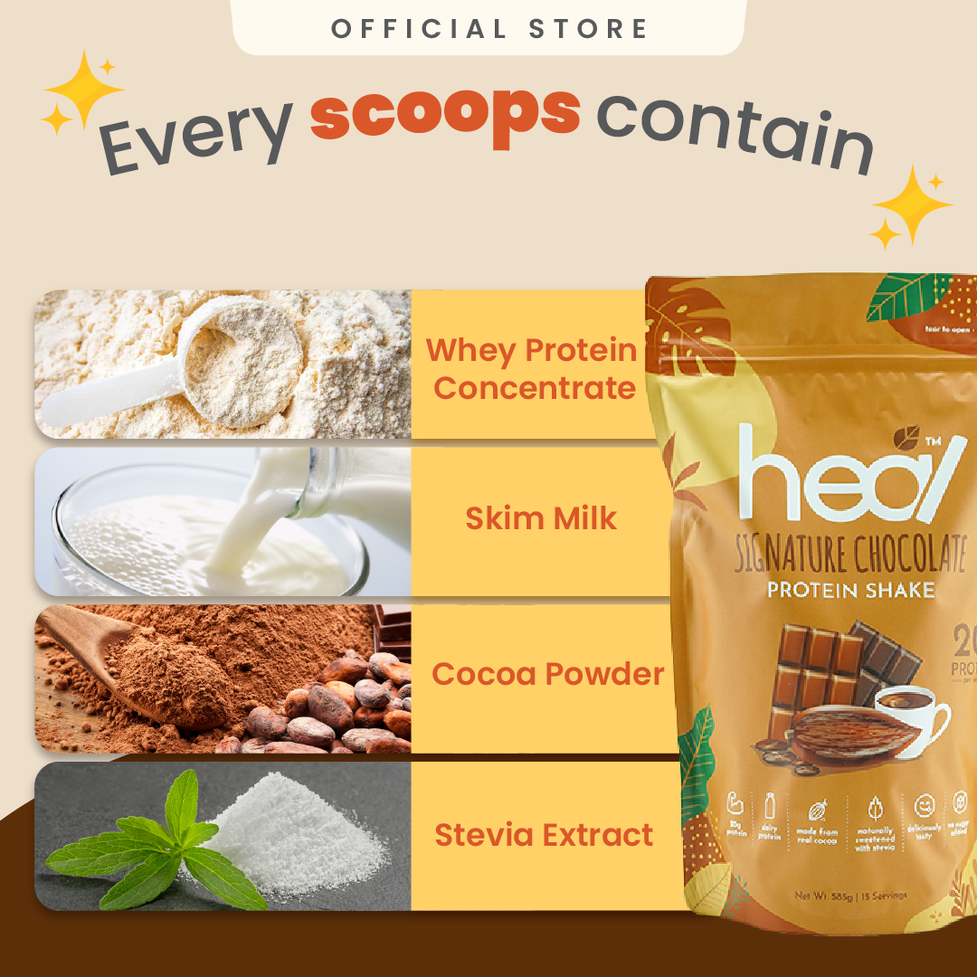 Heal Signature Chocolate Protein Shake, 15 Servings Value Pack – Heal ...
