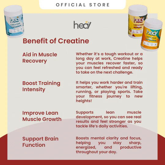 Heal Creatine – Juicy Apple (240g) • 5g Creatine per Serving • Muscle Growth & Recovery