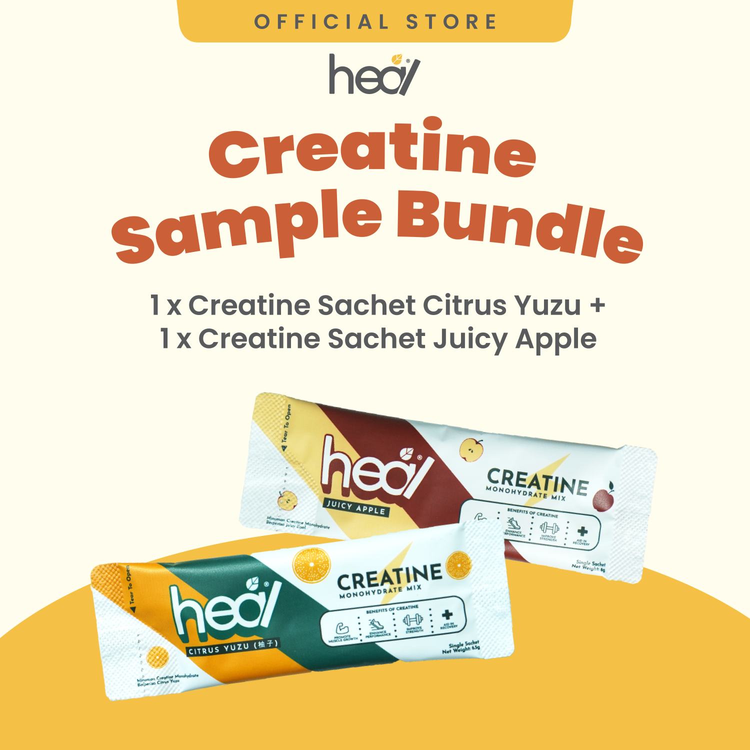 Creatine Sachet (Citrus Yuzu + Juicy Apple) 2 sachets