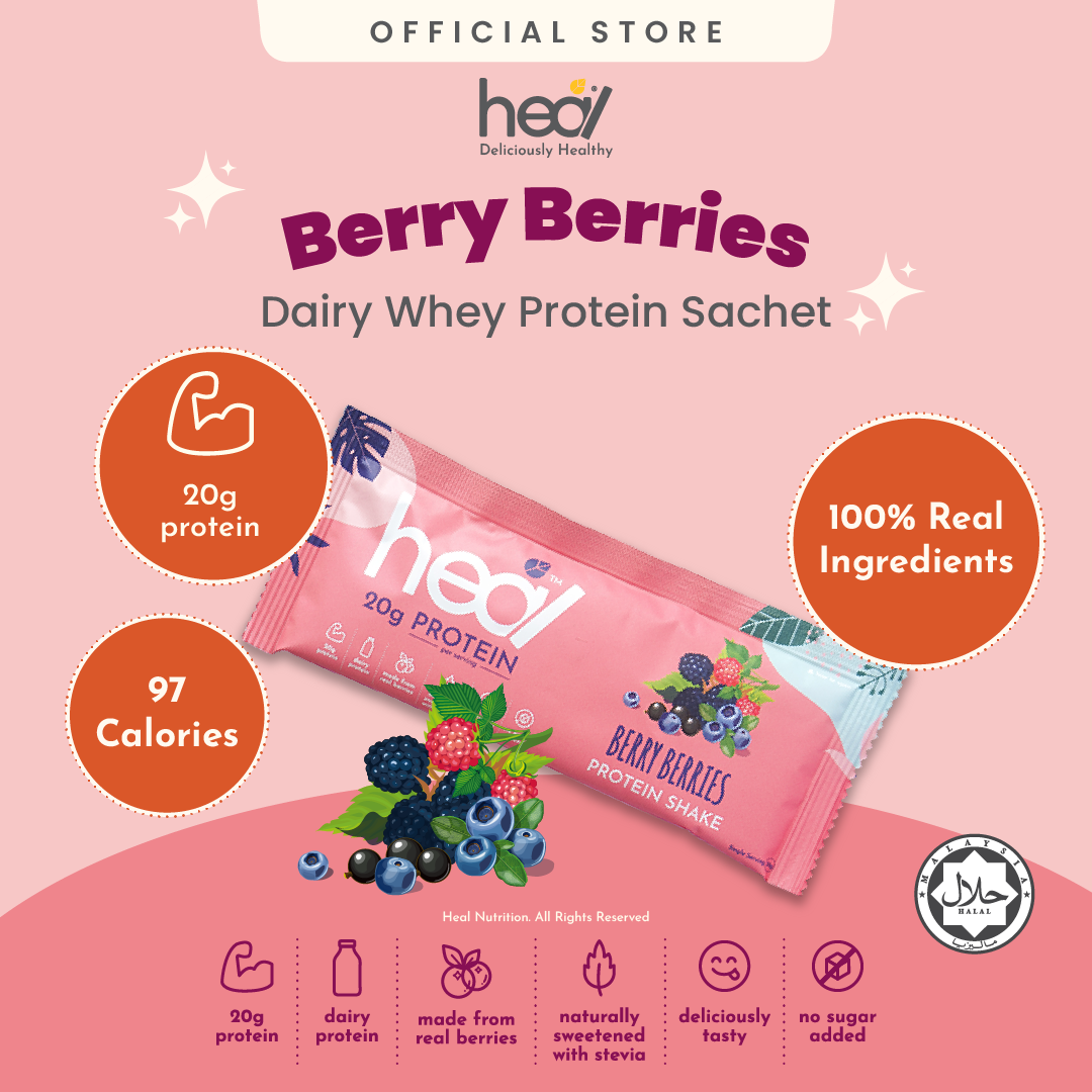 Heal Berry Berries Protein Shake, Single Sachet (30g)