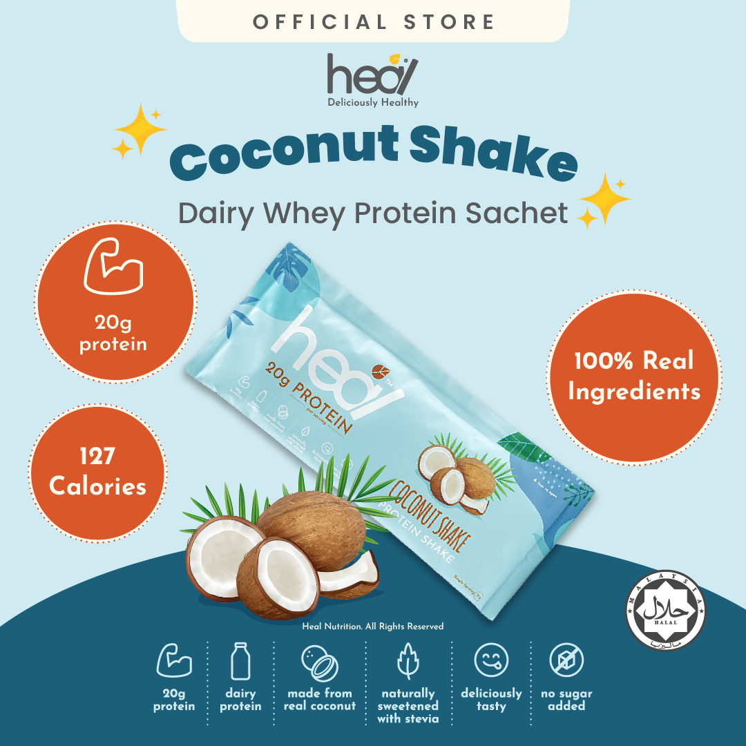 Heal Coconut Shake Protein Shake, Single Sachet (31g)